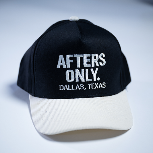 Classic Black/Cream afters only. Corduroy Snapback
