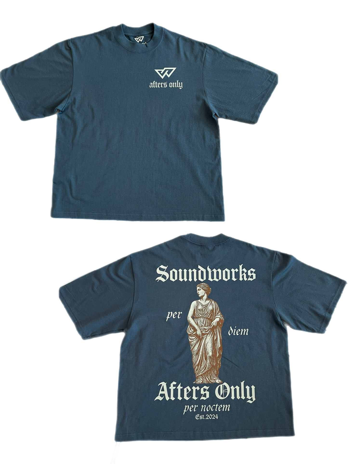 Slate Blue & Cream SW x AO Tee