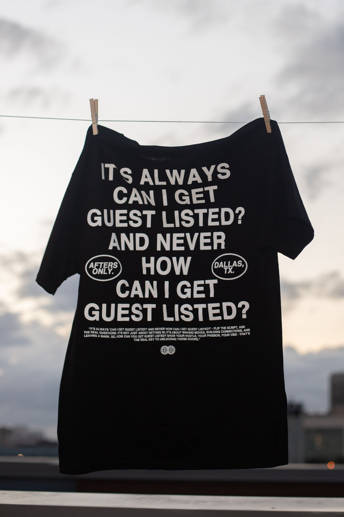 afters only Guest List T-shirt