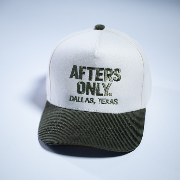 Classic Cream/Olive afters only. Corduroy Snapback